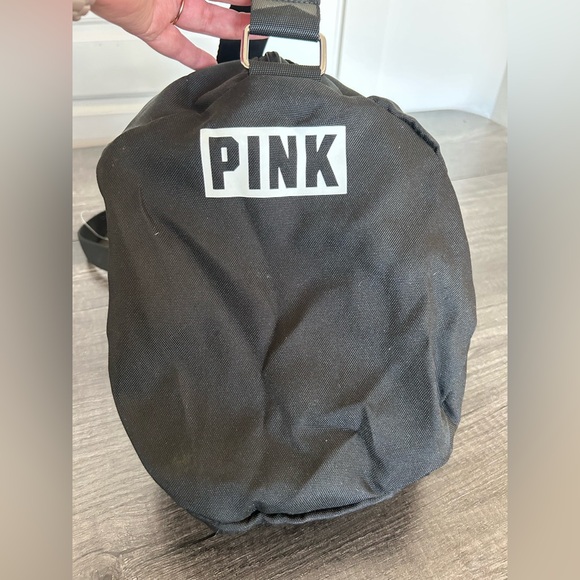 Victoria's Secret PINK Black and White Nylon Duffle Bag - Picture 3 of 4